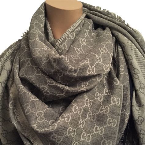 panno gucci usato grigio|Sciarpe, foulard e stole da donna Gucci in lana .